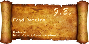 Fogd Bettina névjegykártya